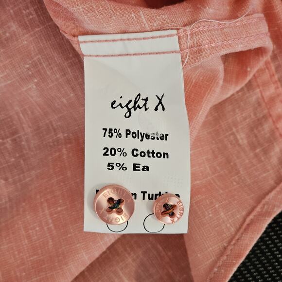 8X Eight X Premium Men's Shirt Slim Fit Button Down Limited Edition Pink 4XL NWT - Picture 11 of 12